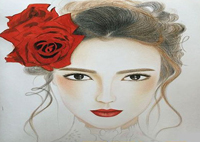 美瞳线、水晶唇