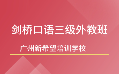 广州剑桥口语三级外教班