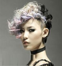 肤色跟染色搭配方法、冷暖色系应用结合的挑染方法