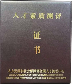 人才素质测评证书