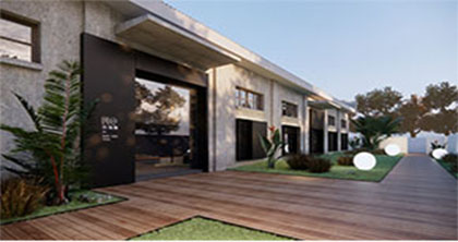 沫瑜伽建筑大门