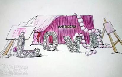 婚礼手绘