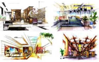 室内设计考研手绘