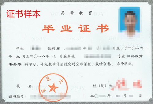 东北大学网络教育本科毕业证书
