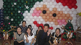 圣诞节气球墙造型 圣诞节气球墙造型