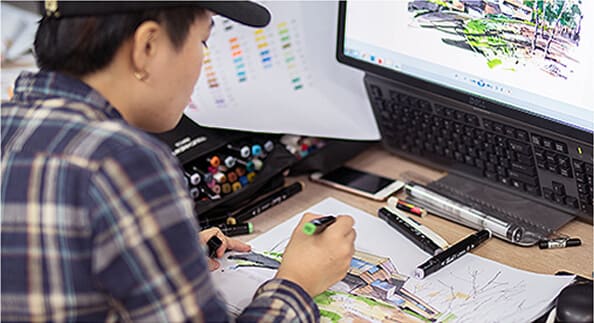 零基础学员可接受一个月免费手绘课程，掌握基础美术技能