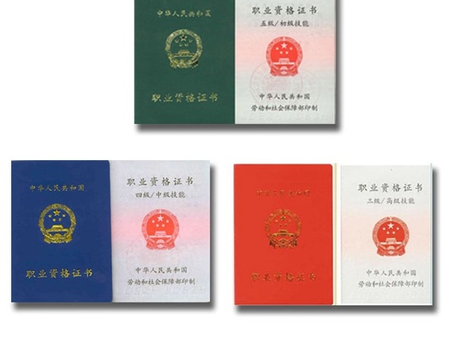 职业资格证书 职业资格证书