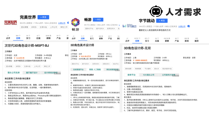 大公司人才需求