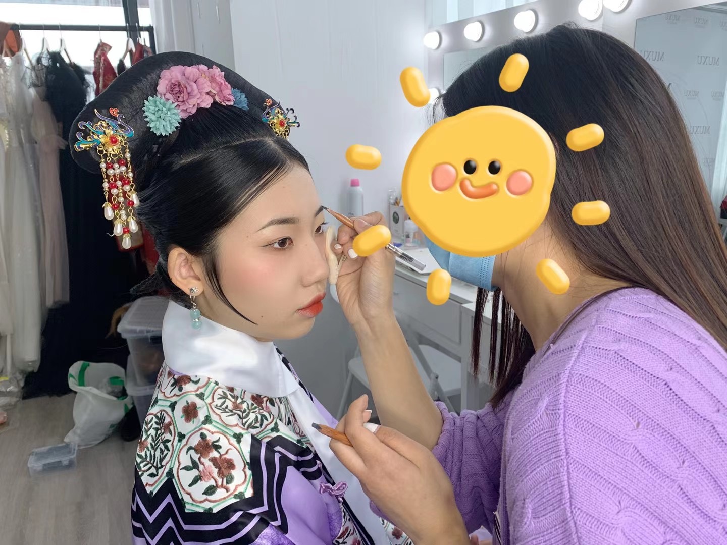 化妆学员教学现场