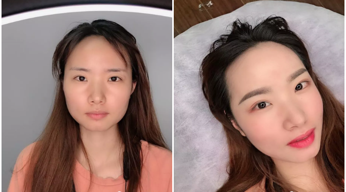 纹绣作品前后对比 纹绣作品前后对比
