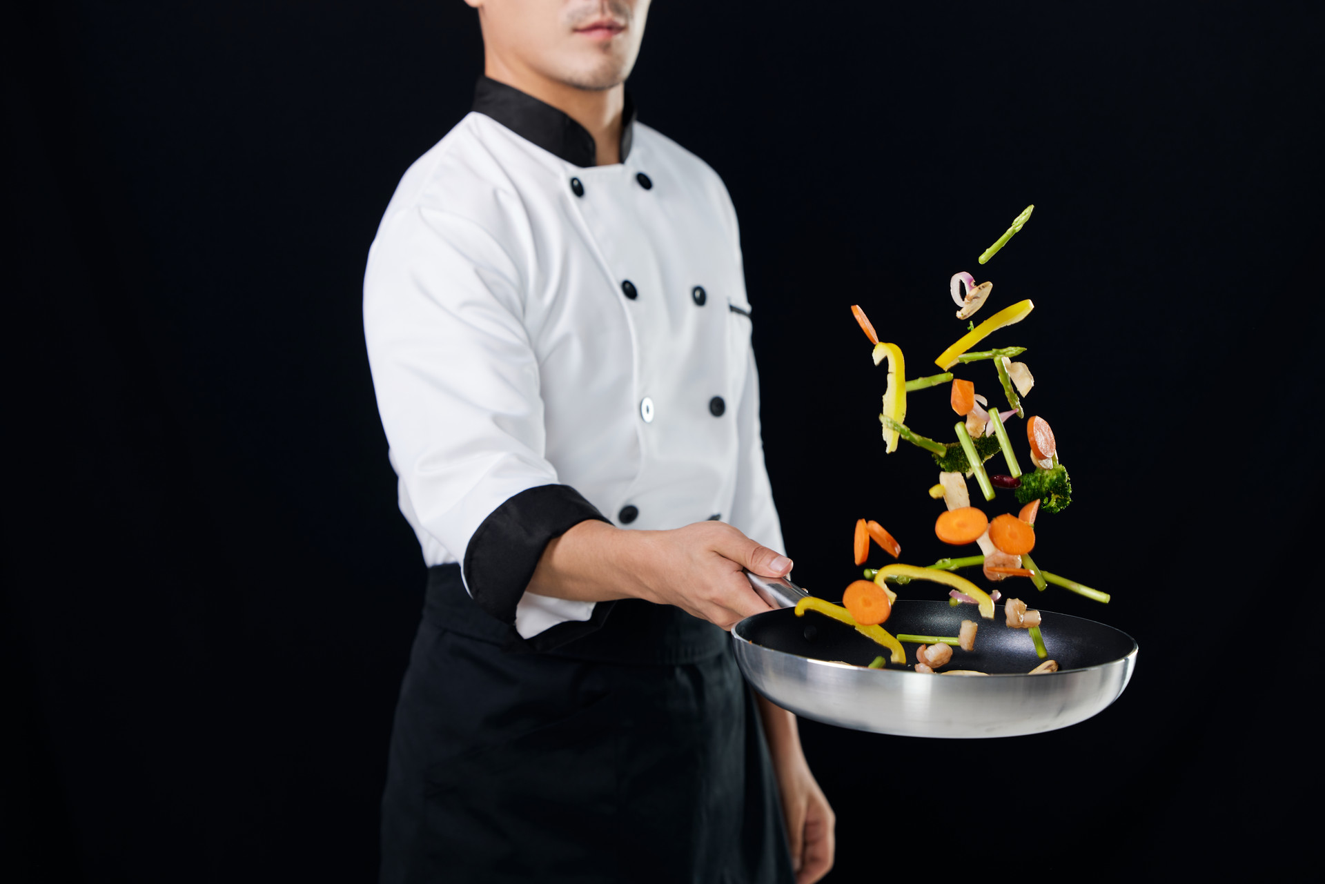 炒菜的厨师形象