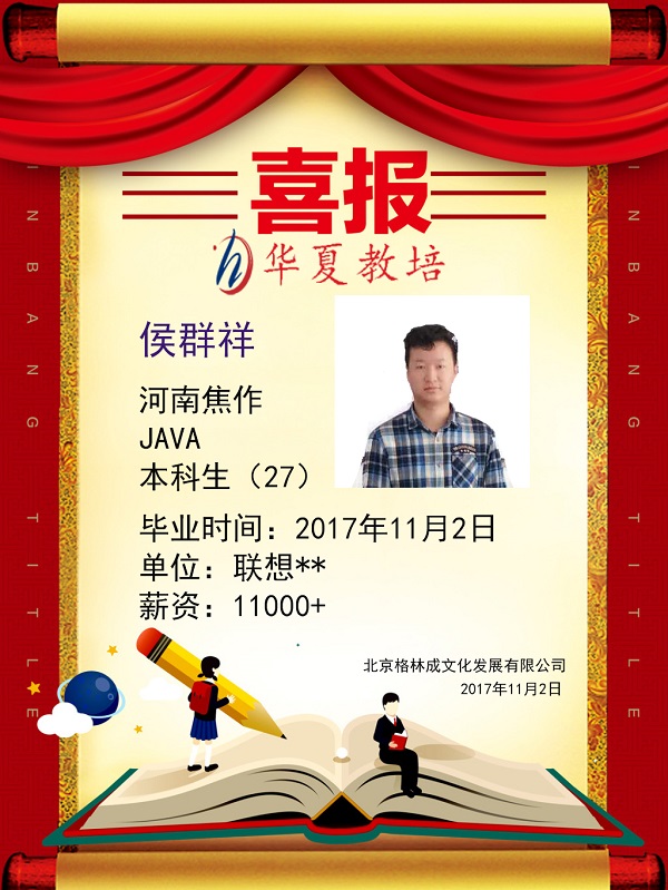 优秀学员-侯群祥 优秀学员-侯群祥