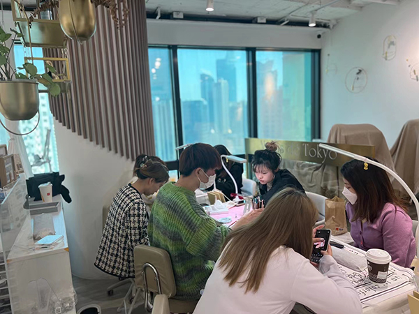 美甲教学现场 美甲教学现场