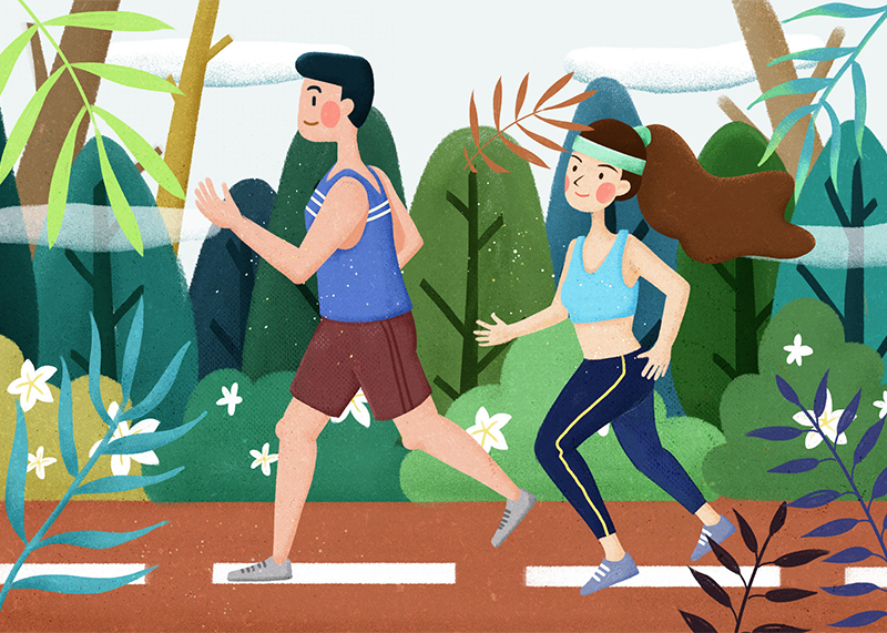 跑步健身男女 跑步健身男女