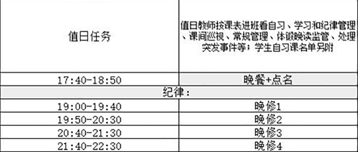 作息时间表 作息时间表