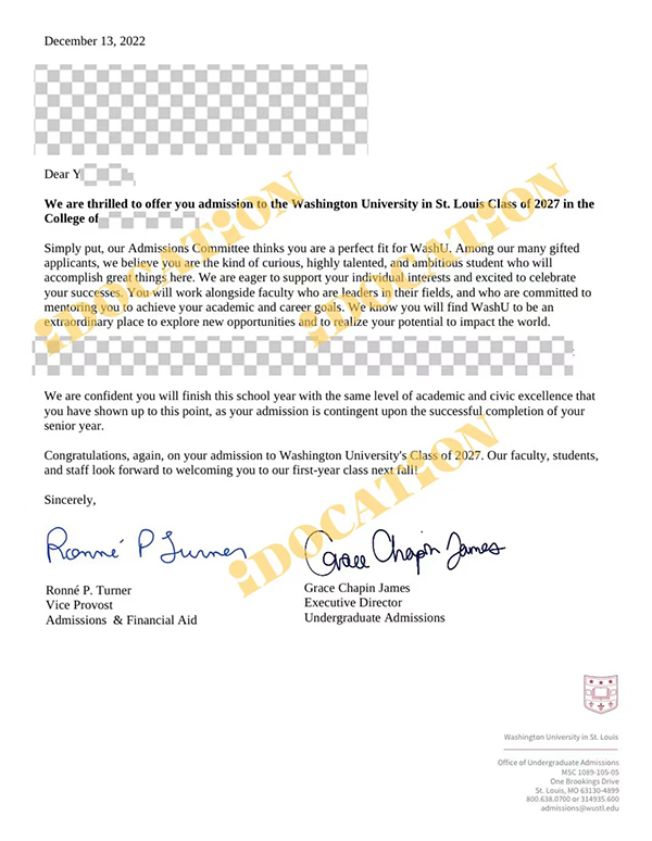 圣路易斯华盛顿offer