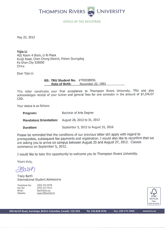 李翊嘉汤姆逊大学