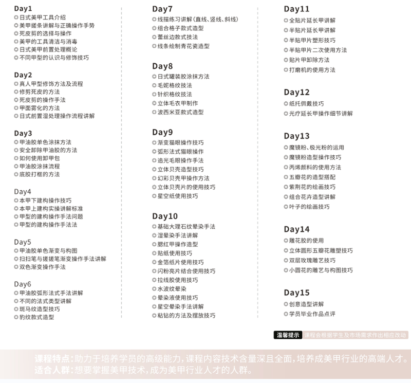 美甲课程