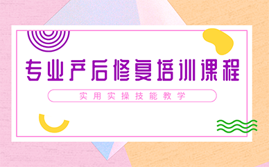 广州专业产后修复培训课程