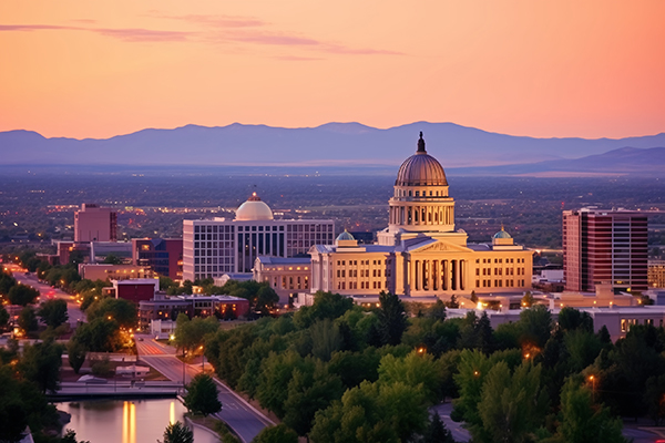 夕阳下唯美的犹他州