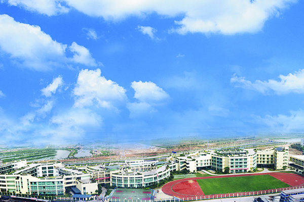 藍(lán)天下的學(xué)校全景