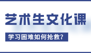 藝術生文化課學習困難，有什么辦法補救？