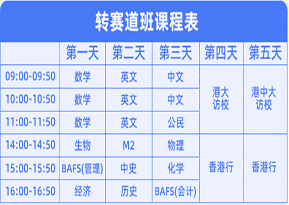 课程表 课程表