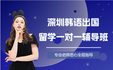深圳韓語出國留學(xué)一對一輔導(dǎo)班