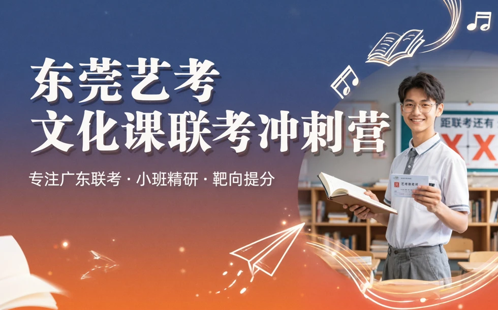 东莞艺考文化课联考冲刺营招生课程