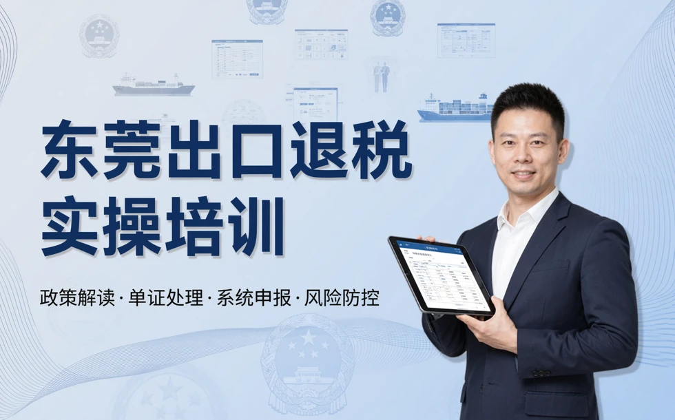 东莞企业出口退税实操培训课程