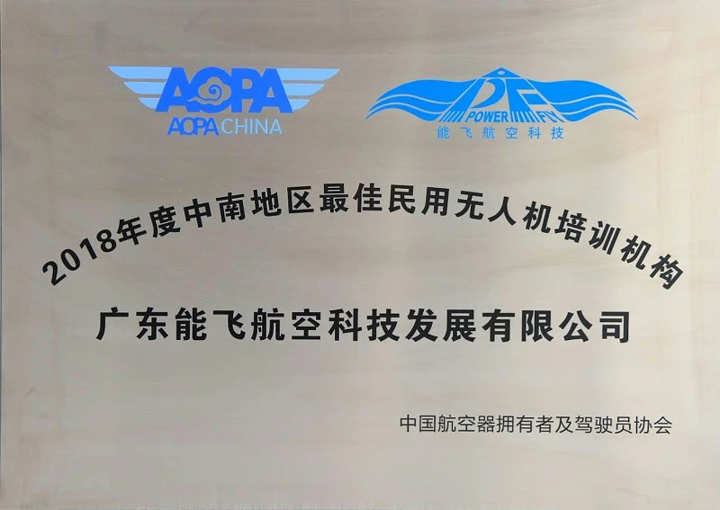 2018年度中南地区最佳民用无人机培训机构