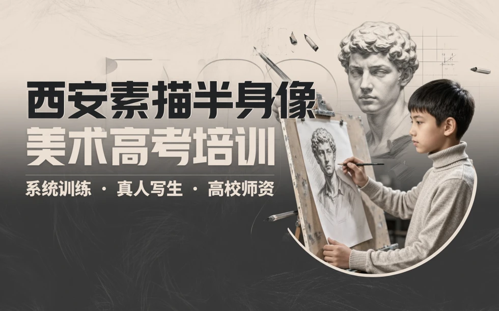 西安素描半身像美术高考培训课程