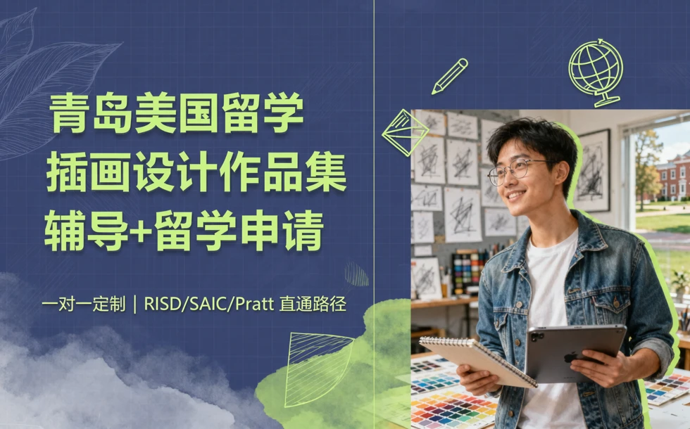 青岛美国留学插画设计作品集辅导+留学申请