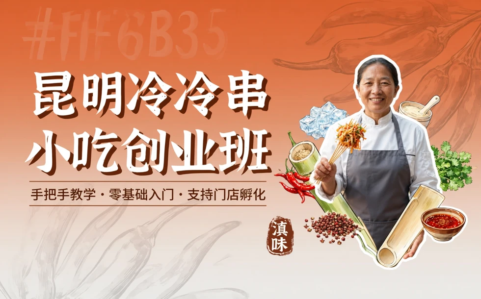 昆明冷冷串小吃制作创业培训班