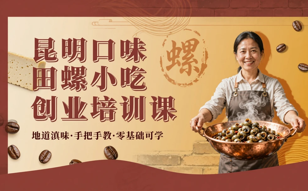昆明口味田螺小吃创业培训课