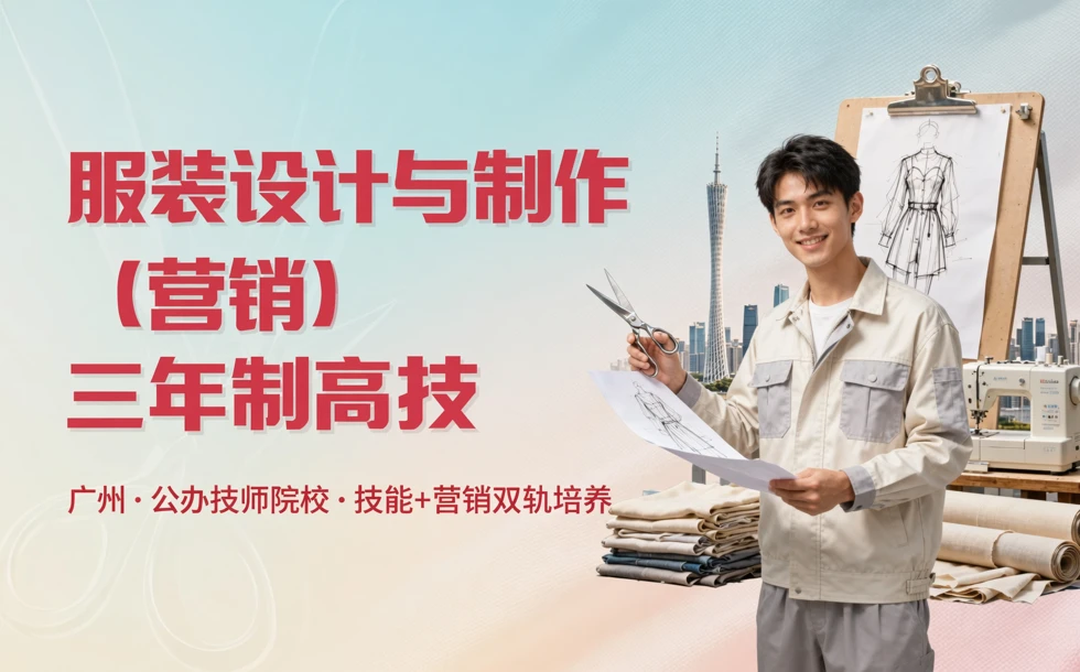 广州服装设计与制作（营销）三年制高技招生简章