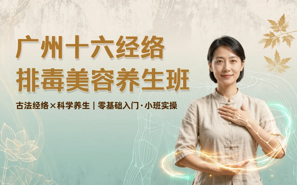 广州十六经络排毒美容养生班