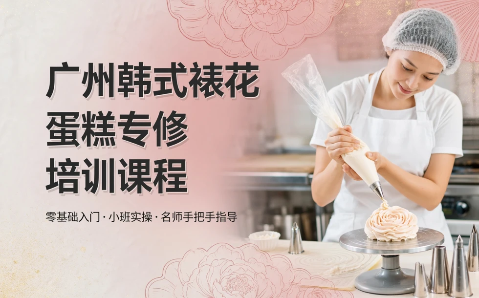 广州韩式裱花蛋糕专修培训课程