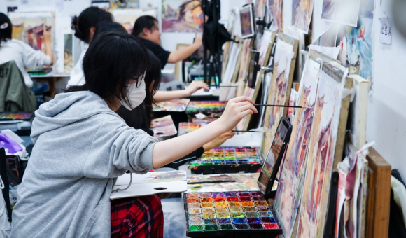 上海方圆艺术高中学校美术课堂展示