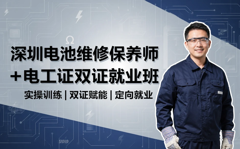 深圳新能源电池维修保养师+电工证双证就业班